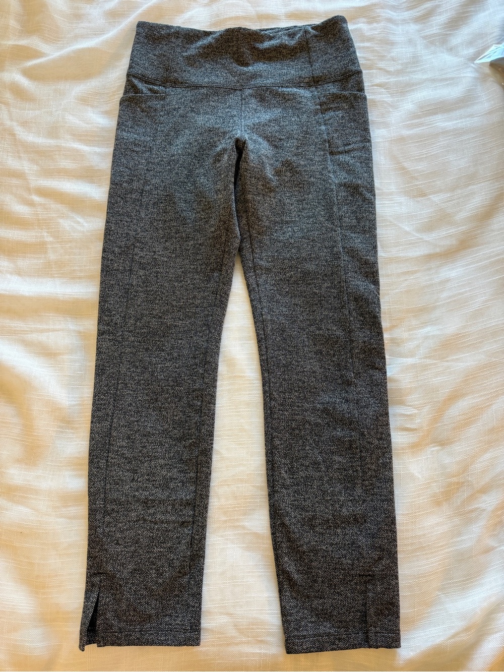 Athleta Herringbone Metro High Waisted Leggings - Gray/Black